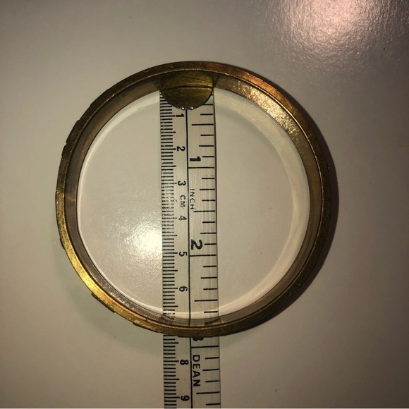 VTG Bone Inlay Brass Bangle 8.2” / 2.6” - Picture 4 of 5